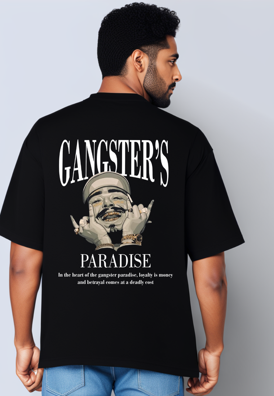 Men's Gangster Paradise Printed Oversized T-shirt - Loungeloom